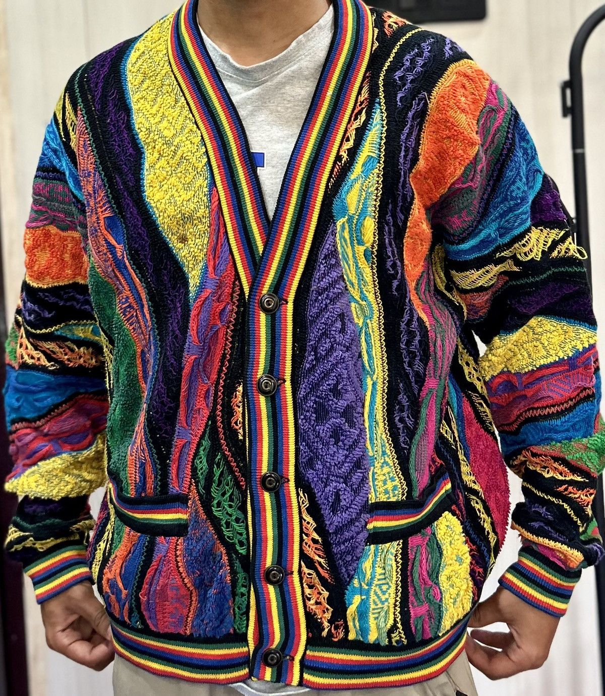 Coogi RAREST COOGI 3D COLOURED CARDIGAN Size US L / EU 52-54 / 3 - 1 Thumbnail