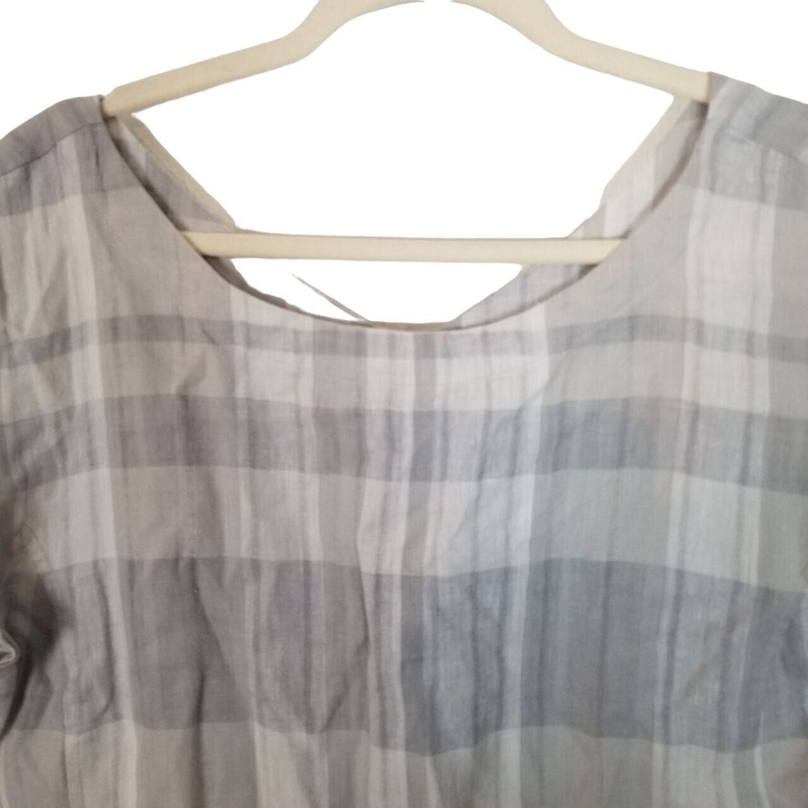 Eileen Fisher Eileen Fisher Womens Plaid Tunic Dress Size S Lagenlook Size S / US 4 / IT 40 - 3 Thumbnail