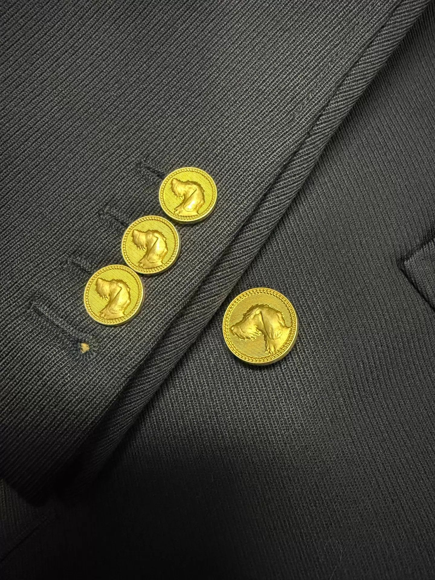 Thom Browne Thom Browne Men's Navy Gold-Button Wool Overcoat Size 2 Rare Size US M / EU 48-50 / 2 - 6 Thumbnail