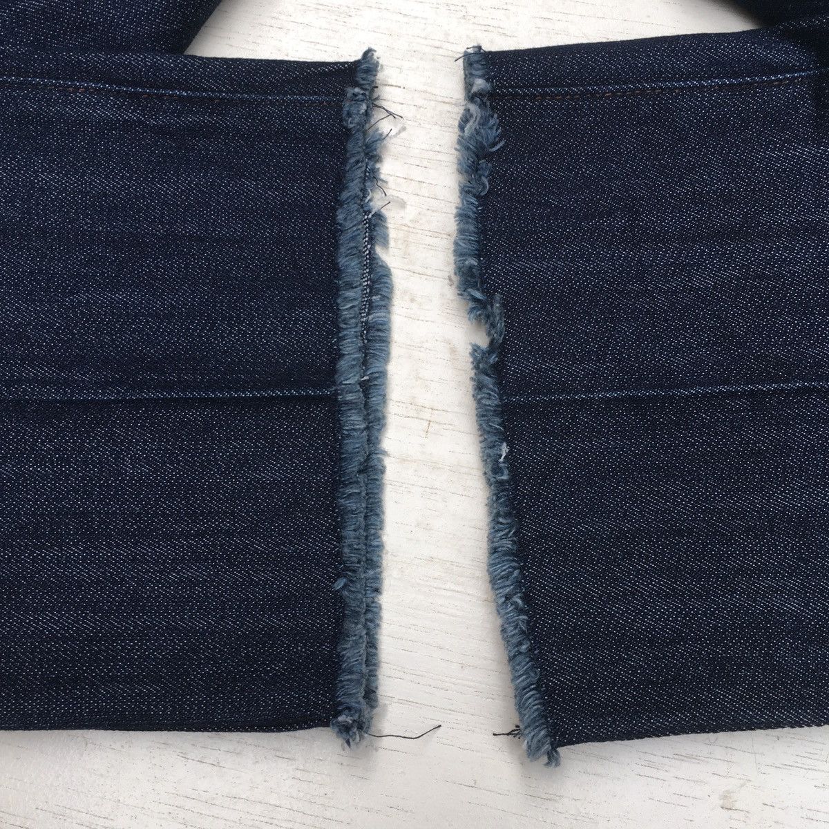 Japanese Brand BACK NUMBER FLARE MINI BOOTCUT JEANS RELEASE HEM WOMEN Size 29" - 12 Thumbnail
