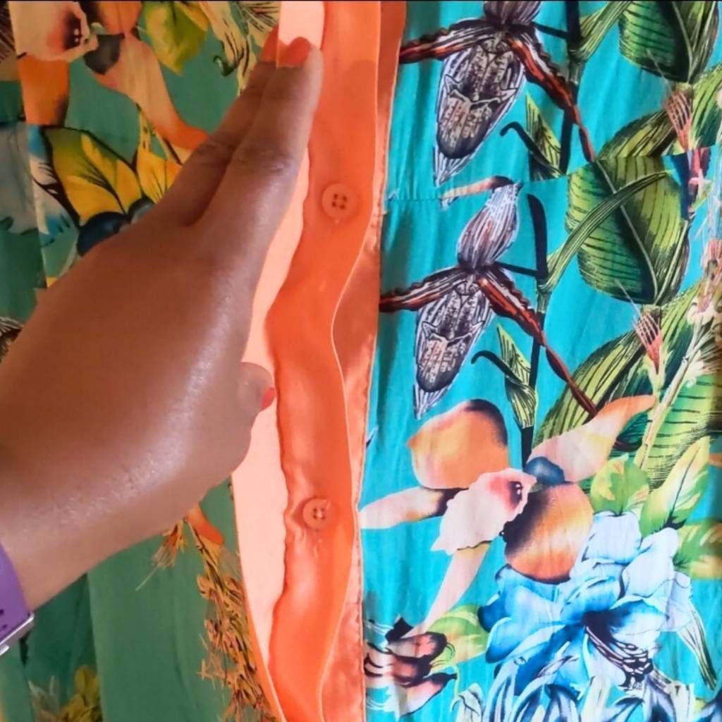 Brooklyn Industries Brooklyn Industries Dress XS Tropical Floral Rayon Teal Beac Size XS / US 0-2 / IT 36-38 - 4 Thumbnail