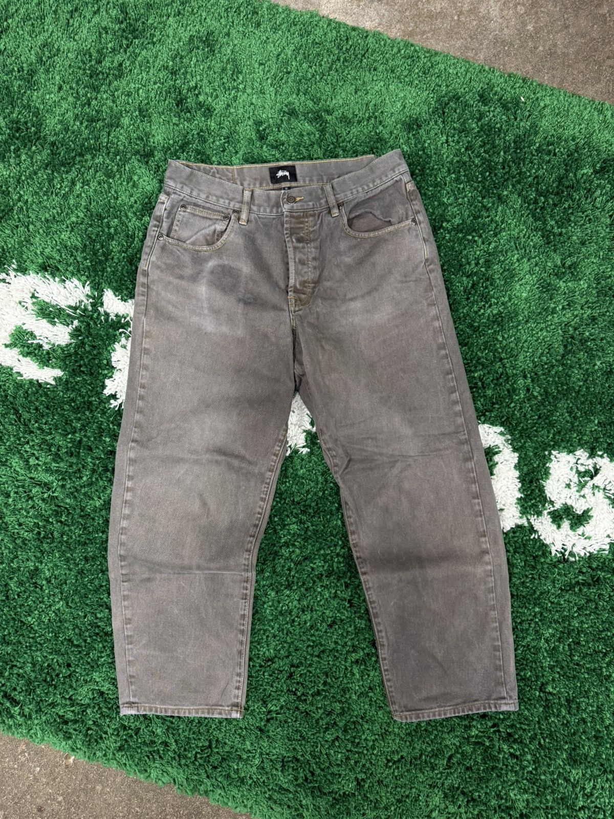 Stussy Stussy Big Ol Denim Jeans Grey Vintage Y2k 00s Baggy Size US 32 / EU 48 - 1 Thumbnail
