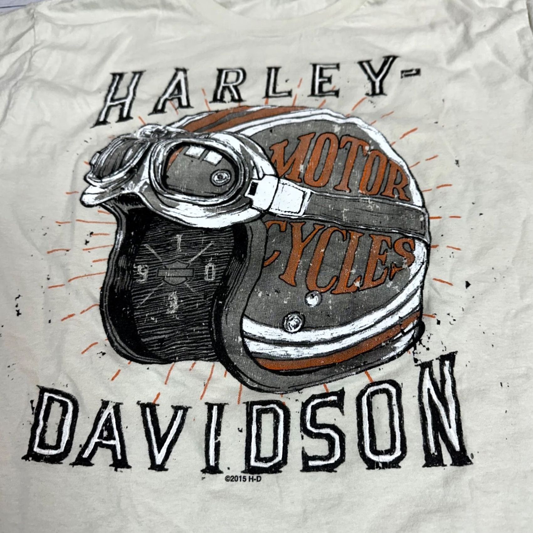 Harley Davidson Harley-Davidson Womens Mile High Club T-Shirt Sz L Beige Cotton Shirt Womens Beig e Mile High Club 90s Event Vintage-ish Size L / US 10 / IT 46 - 5 Thumbnail