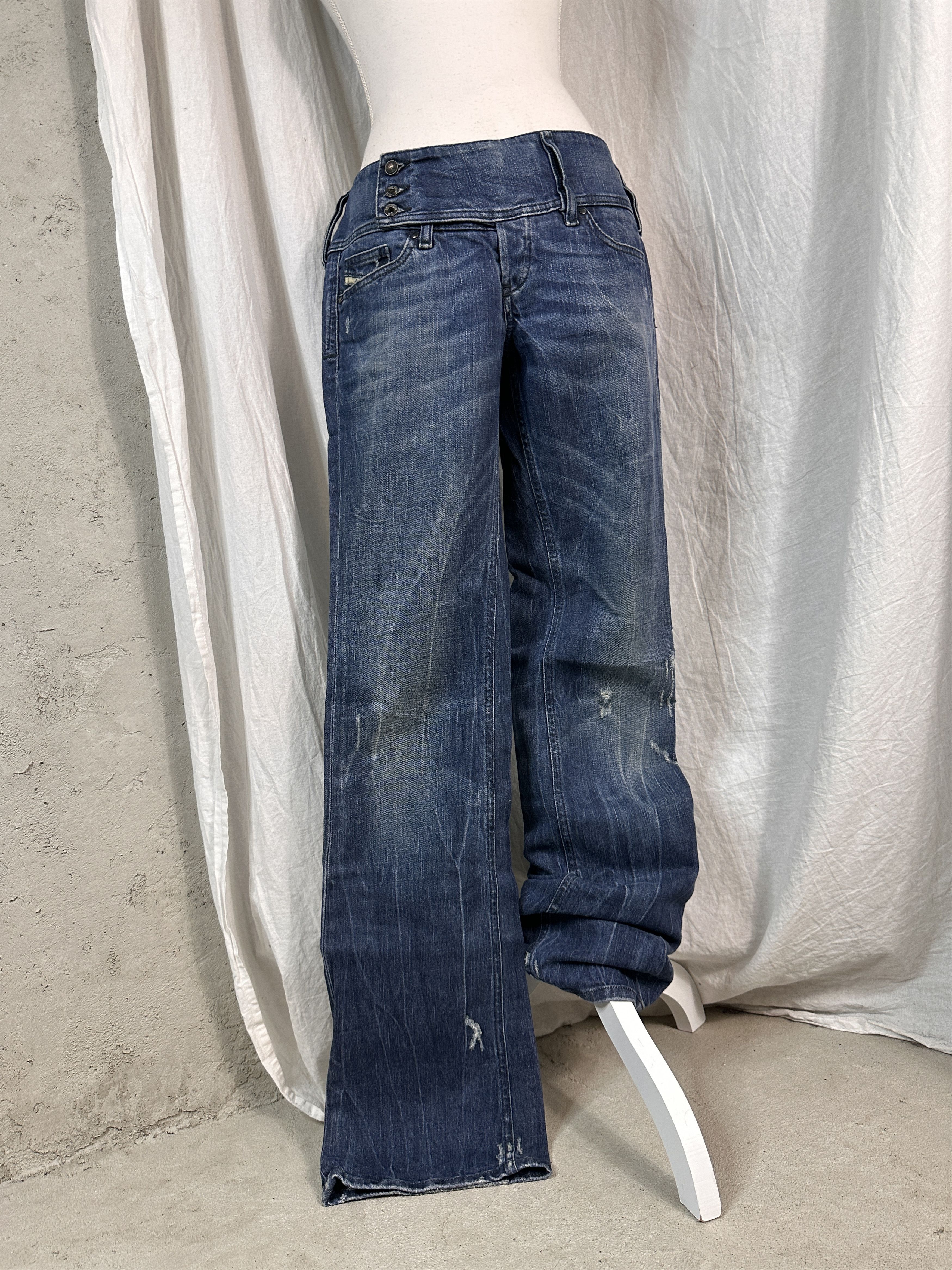 Vintage Diesel Flared Y2K Women's Jeans Size 31" - 5 Thumbnail