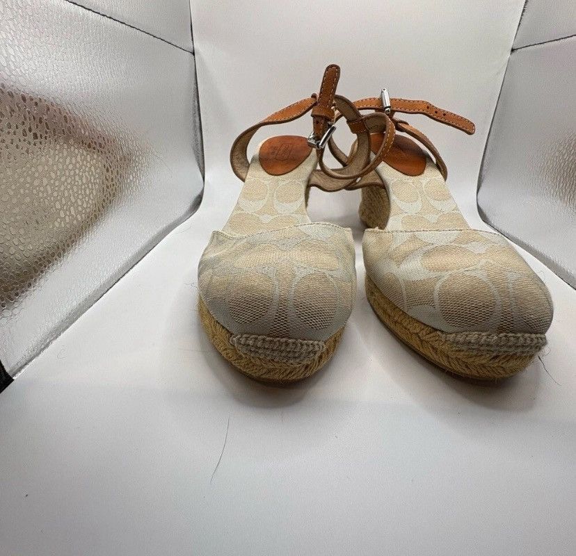 Coach Coach Valerie Parchment Signature C Espadrille Wedge. Size US 9.5 / IT 39.5 - 1 Thumbnail