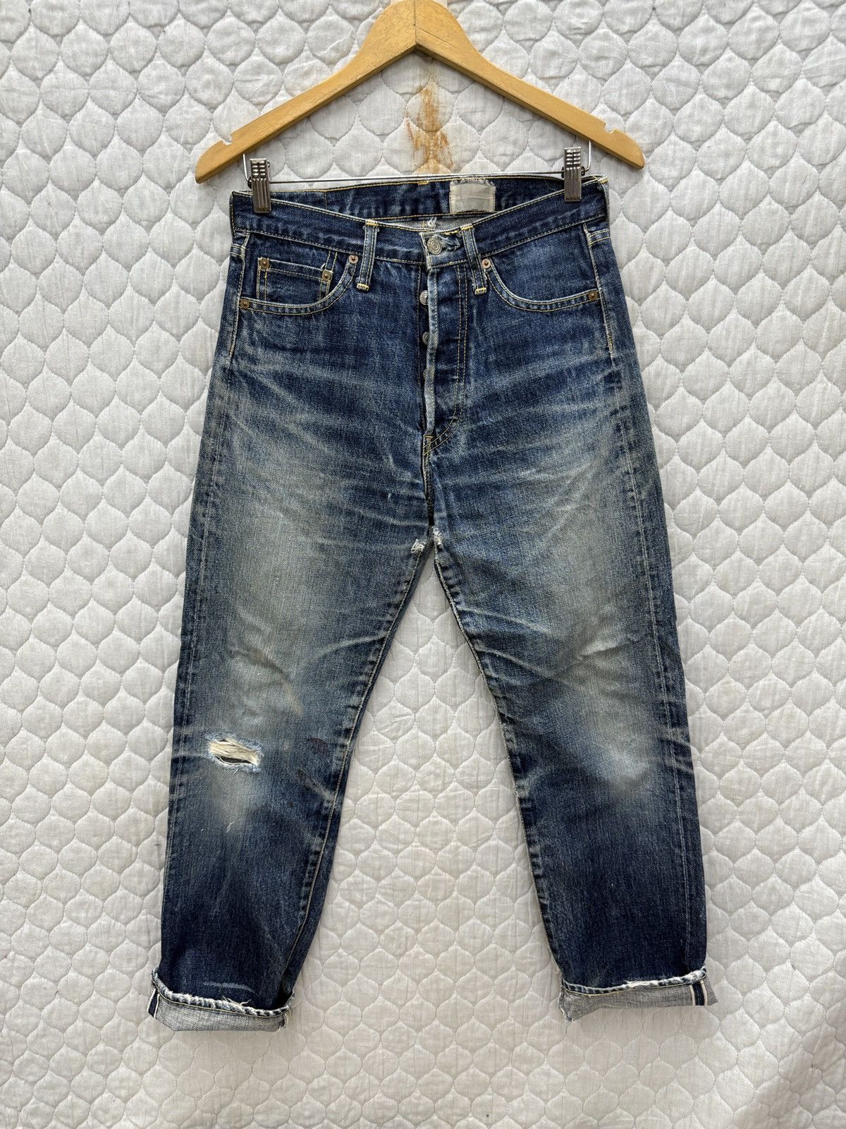 Vintage 🔥🔥🔥ARCHIVE VTG JAPAN SELVEDGE DENIM Size US 29 - 2 Thumbnail