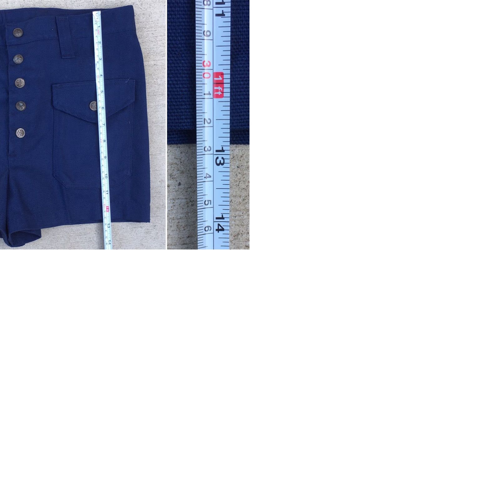 Wrangler VINTAGE Wrangler Shorts High Waist Lady 16 32" Waist Blue Rockabilly 60s 70s Short Womens Denim Snap Fly Mid Century Size 38" / US 16 / IT 52 - 9 Thumbnail