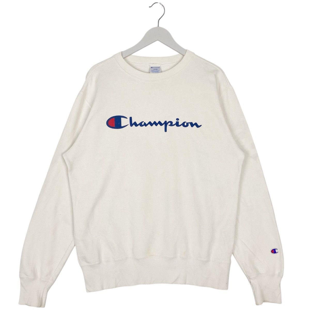 Other Vintage Champion Printed Crewneck Sweatshirt White Size L Size US L / EU 52-54 / 3 - 1 Thumbnail