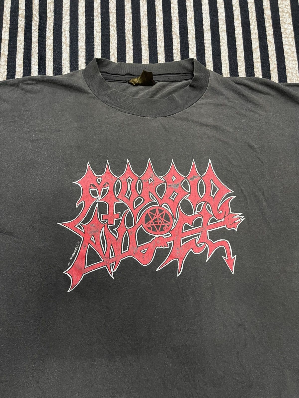 Band Tees VINTAGE 1990 MORBIT ANGEL CHAPEL OF GHOULS OVERALL FADED Size US XL / EU 56 / 4 - 7 Thumbnail