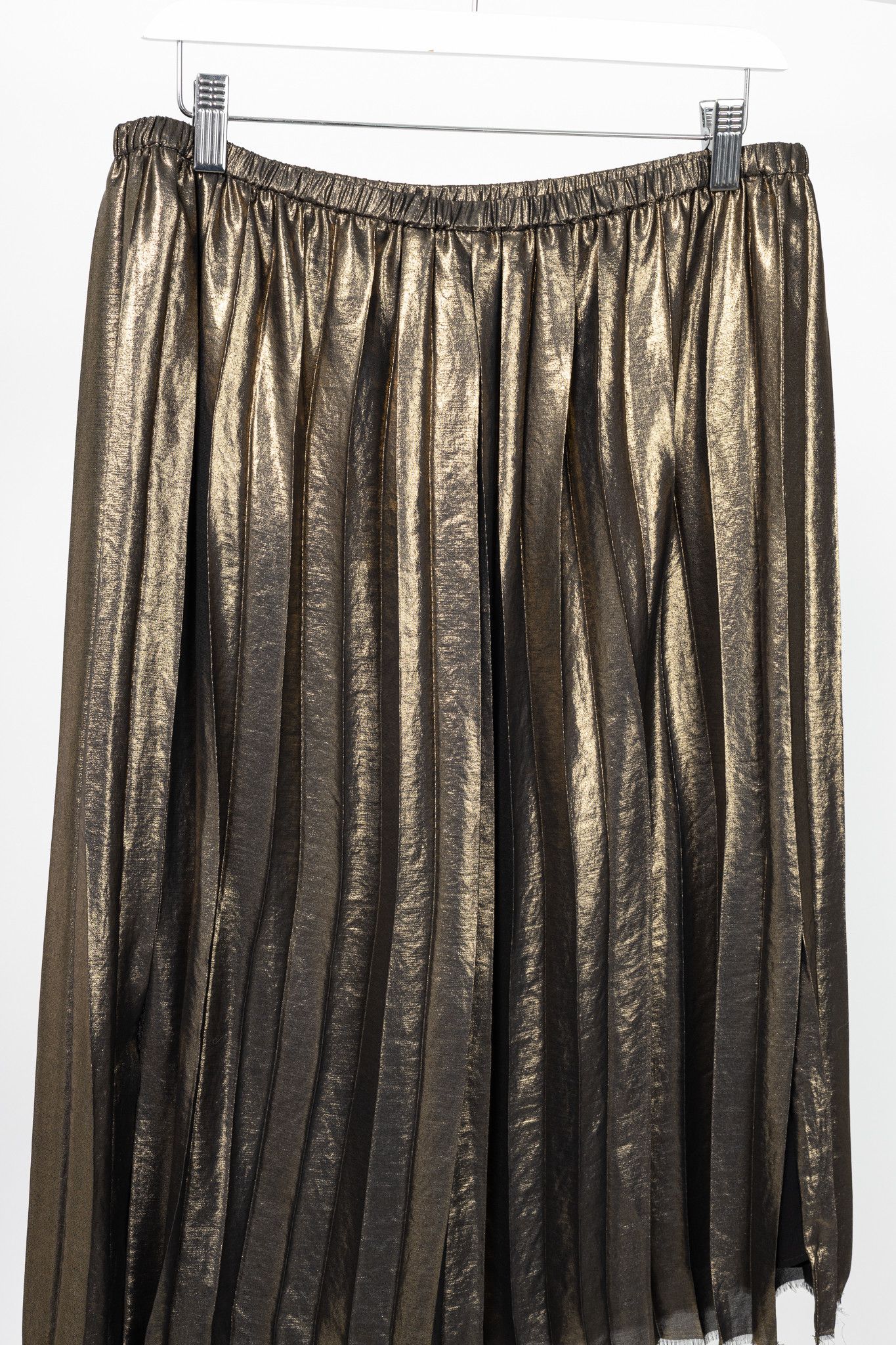 Isabel Marant Etoile Isabel Marant Étoile Madlen Gold Pleated Lamé Skirt Size 30" / US 8 / IT 44 - 3 Thumbnail
