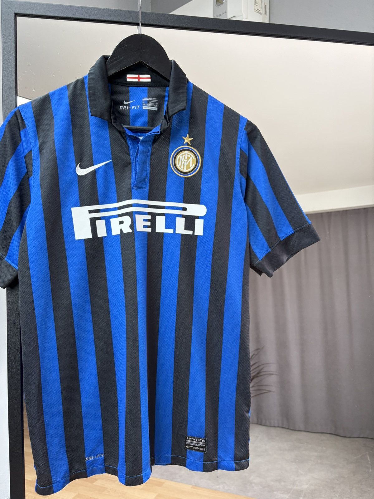Nike Inter Milan Nike Home Jersey Blue Black Pirelli Football tee Size US S / EU 44-46 / 1 - 3 Thumbnail
