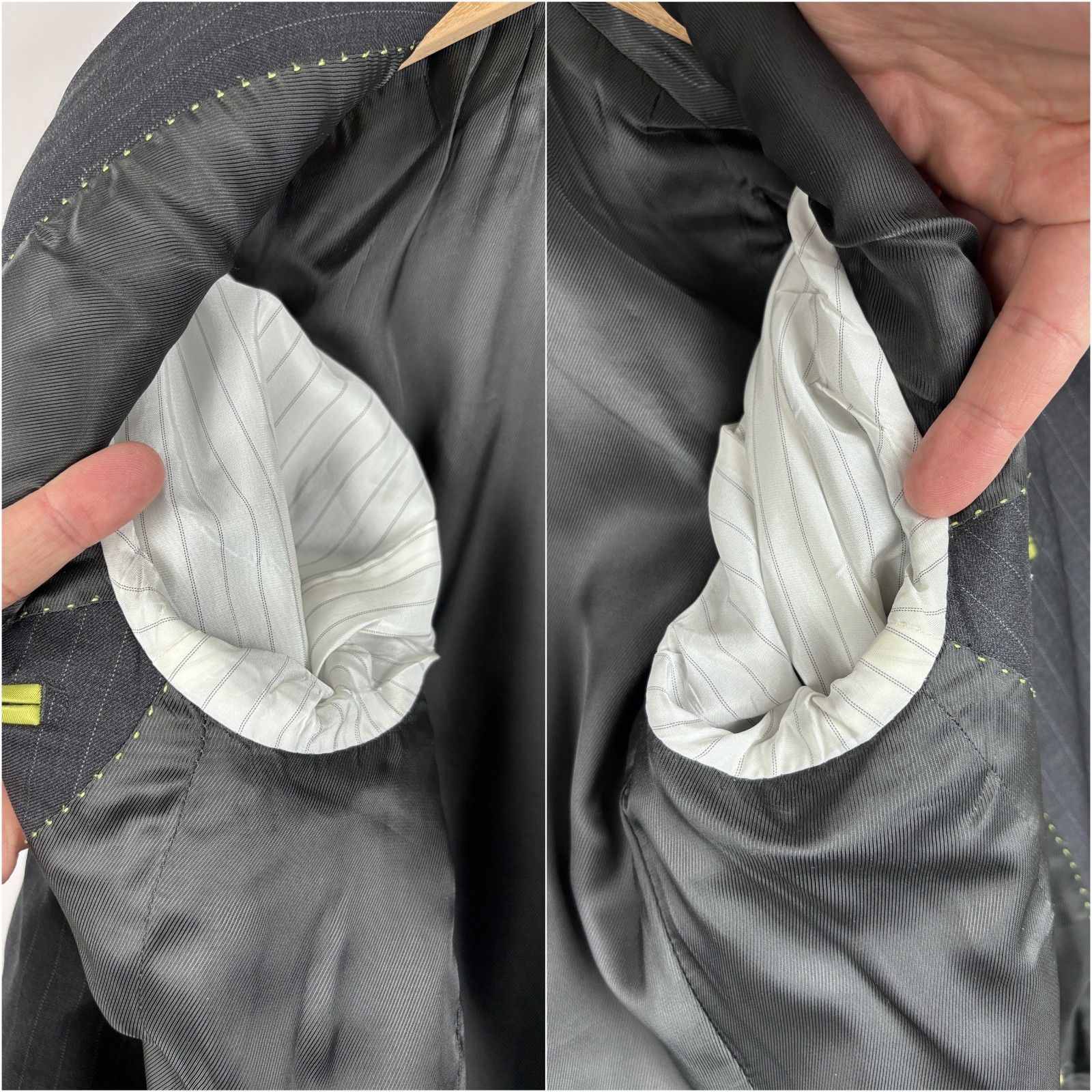Hawes & Curtis Hawes & Curtis Double-Breasted Super 100s Slim Suit 50R Size 50R - 9 Thumbnail