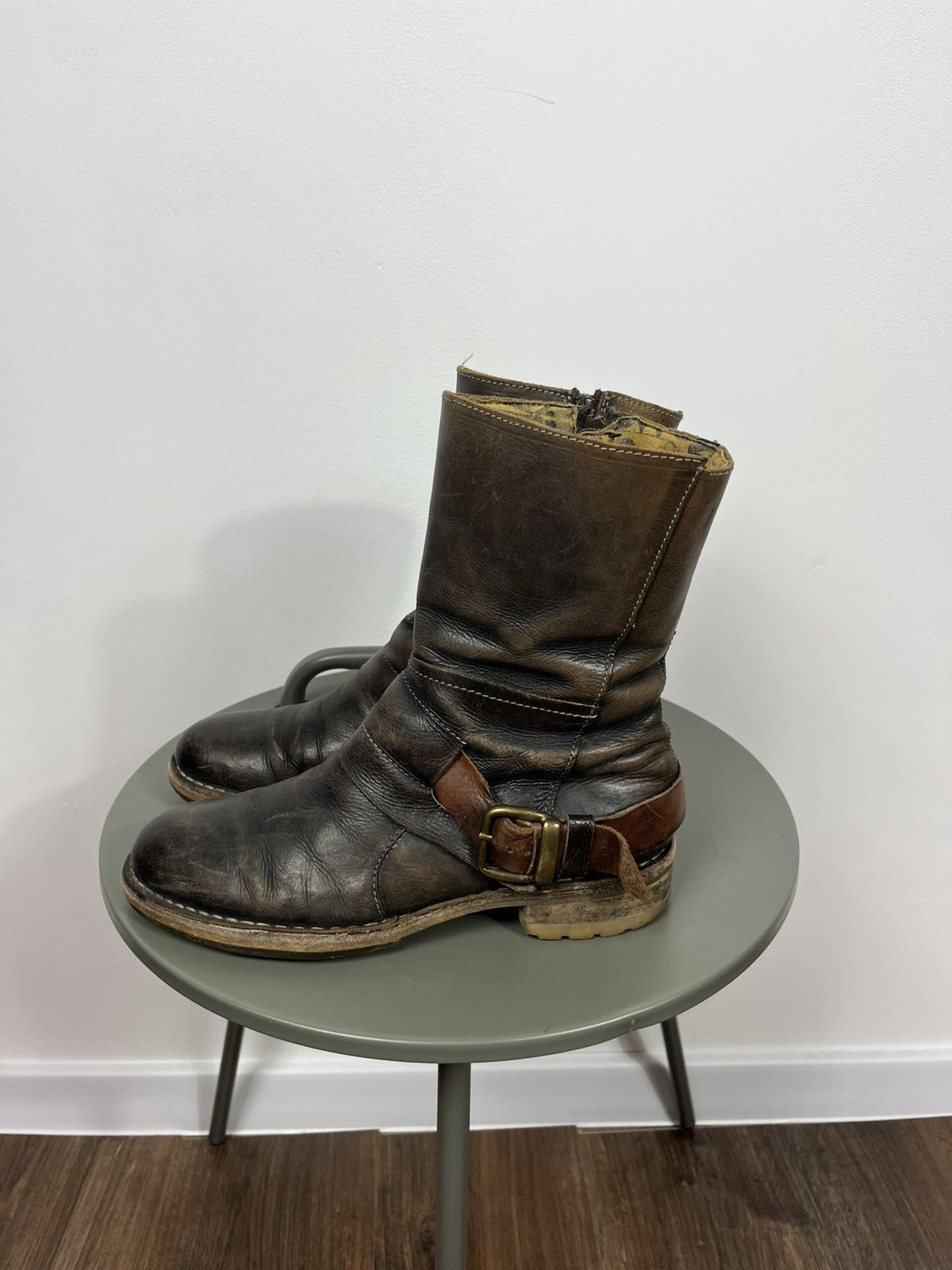 Fly London Fly London Distressed Leather Moto Boots Avant-Garde EU39 Size US 8.5 / EU 41-42 - 2 Thumbnail