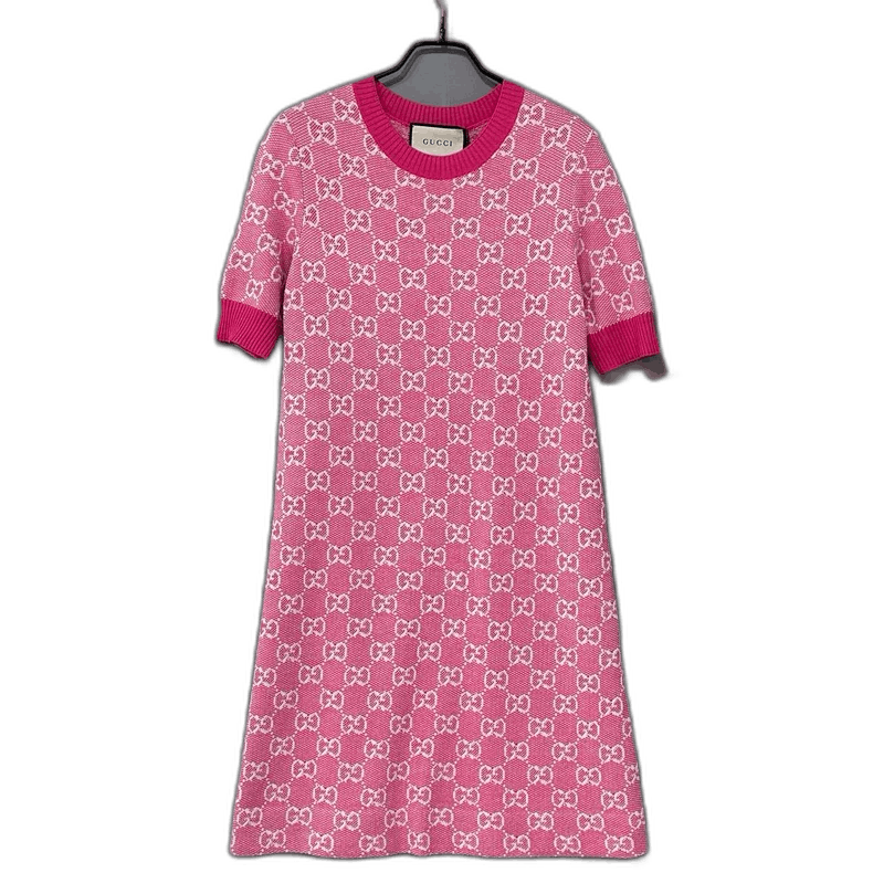 Gucci Gucci Floral Patterned Dress in Pink-2505 Size M / US 6-8 / IT 42-44 - 1 Thumbnail