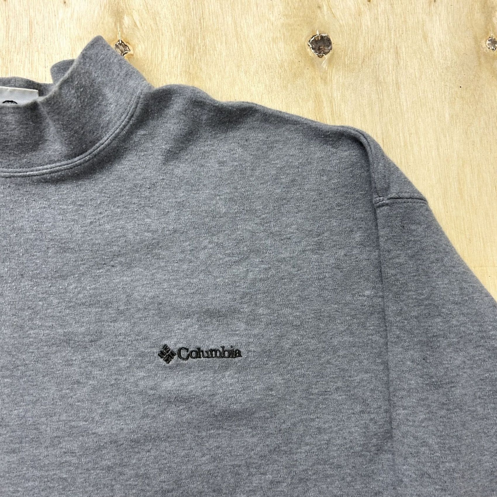 Vintage Columbia Sweatshirt Mens 2XL Gray Fleece Pullover Mock Neck Logo Outdoor Casual Size US XXL / EU 58 / 5 - 2 Thumbnail
