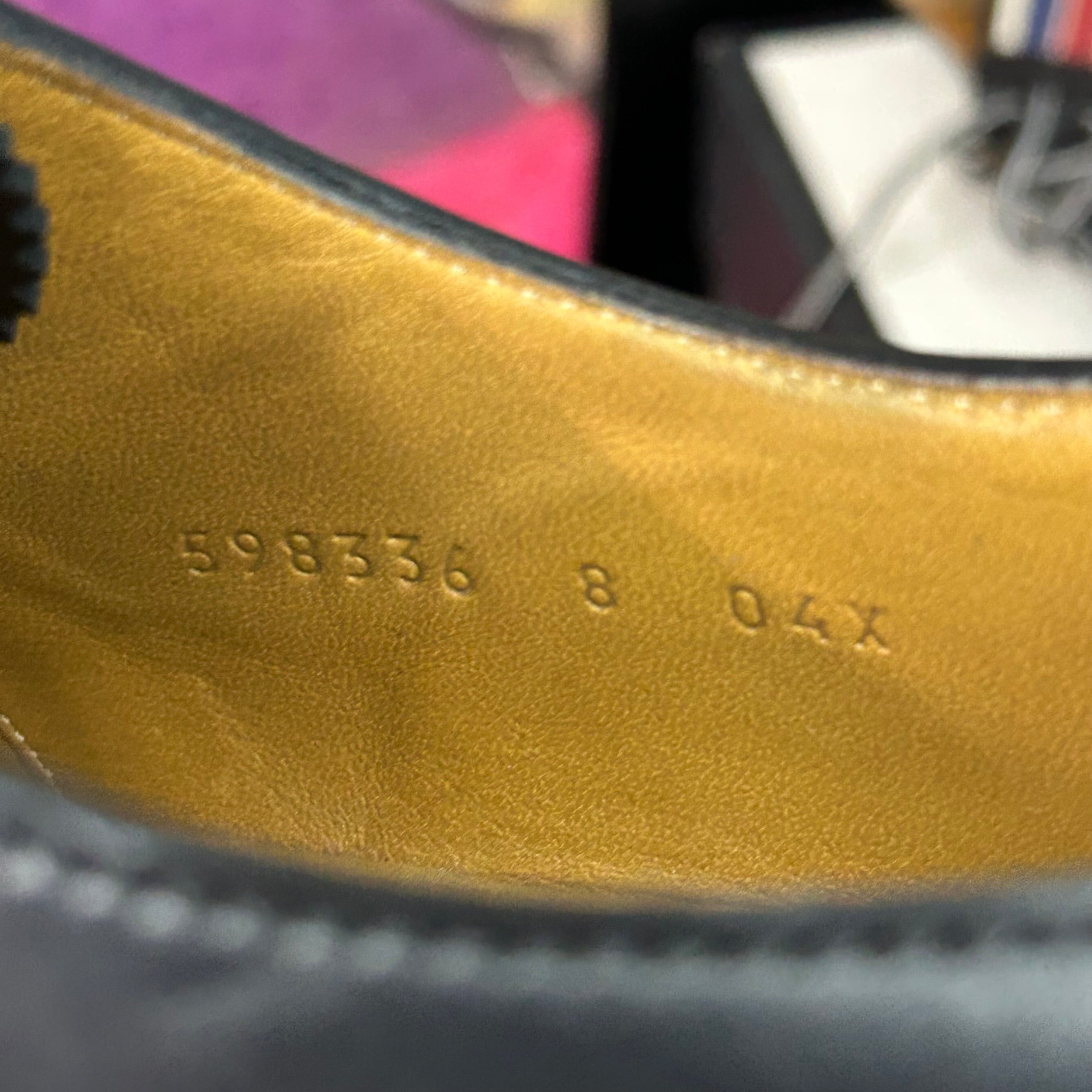 Gucci Gucci Calfskin Oliver Sylvie Web Mens Oxfords Black Sz 9/10 Size US 9.5 / EU 42-43 - 7 Thumbnail