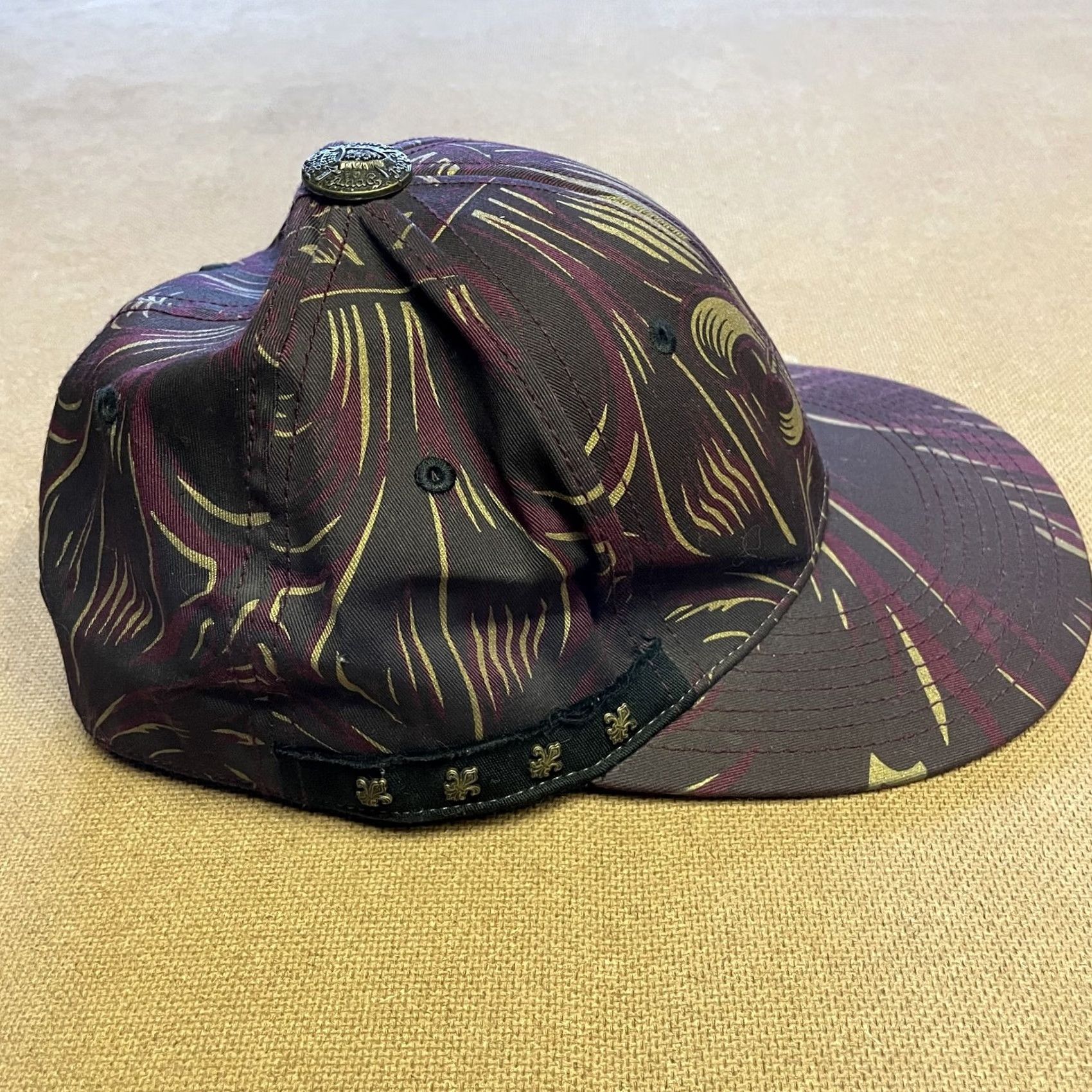 ESPIRIT Rebel Spirit Hat Cap Fitted L XL Black Fleur De Lis Embroidered Graphic Mens Size ONE SIZE - 7 Thumbnail