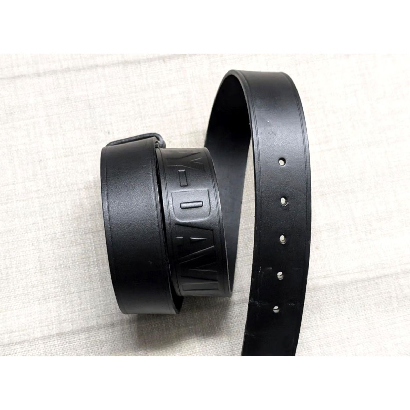 Harley Davidson VINTAGE Harley-Davidson belt 38 black Western Spellout Leather USA Made Mens Belt Size 38 - 2 Thumbnail
