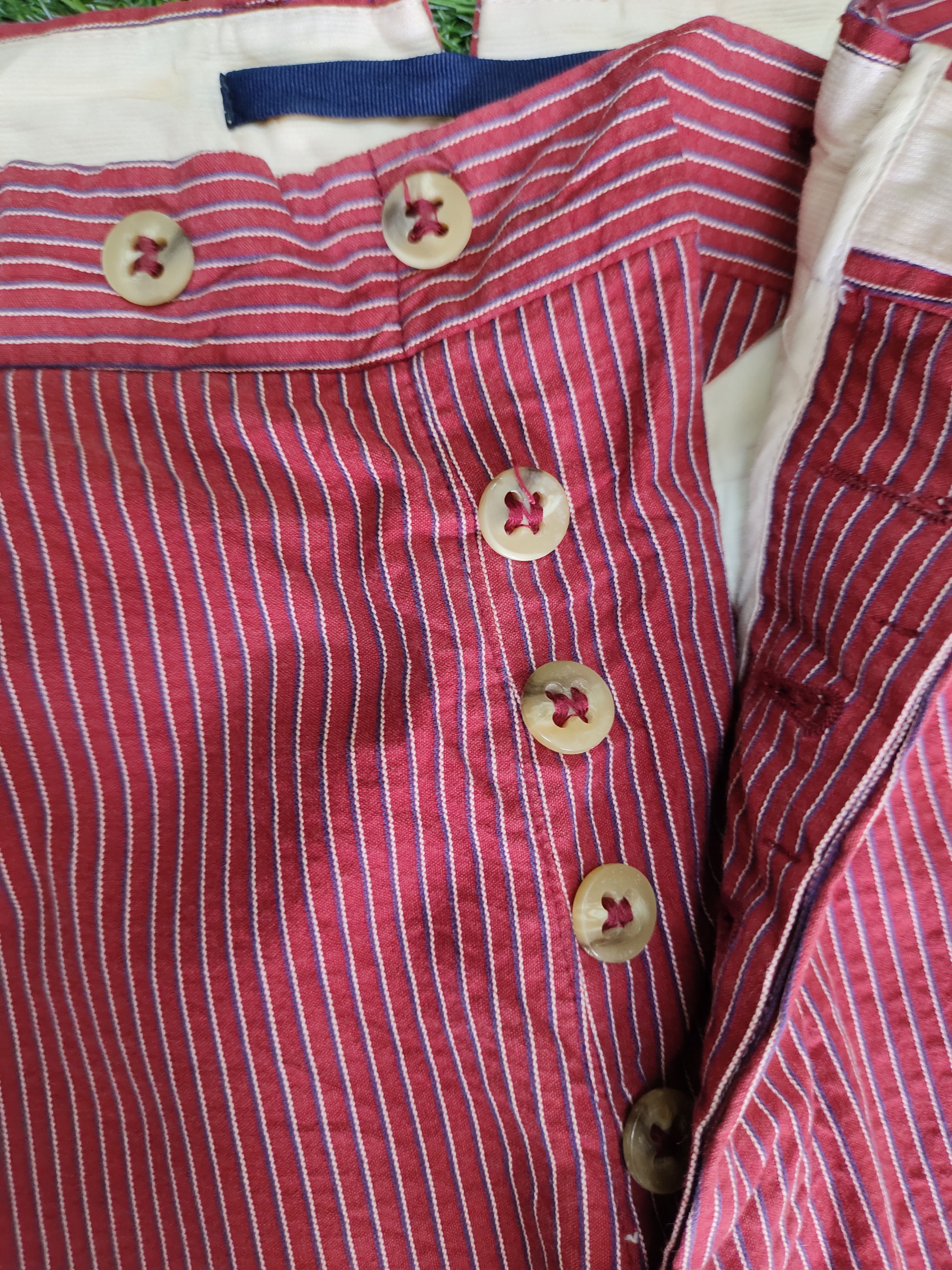 Incotex Incotex Pin Striped Red Trouser Pants Size US 28 / EU 44 - 17 Thumbnail