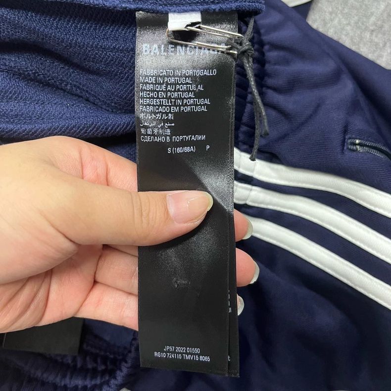 Balenciaga Balenciaga size S Navy side-striped elastic-waist straight Size US 27 - 4 Thumbnail