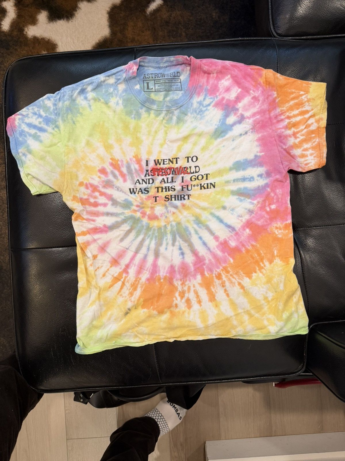 Travis Scott Astroworld Merch “I went to astroworld” tie dye shirt Size US L / EU 52-54 / 3 - 1 Thumbnail