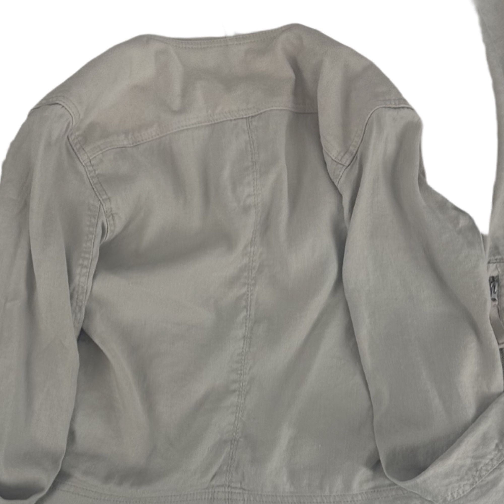 Anthropologie Anthropologie Draped Linen Utility Jacket - Gray - XS Size XS / US 0-2 / IT 36-38 - 3 Thumbnail