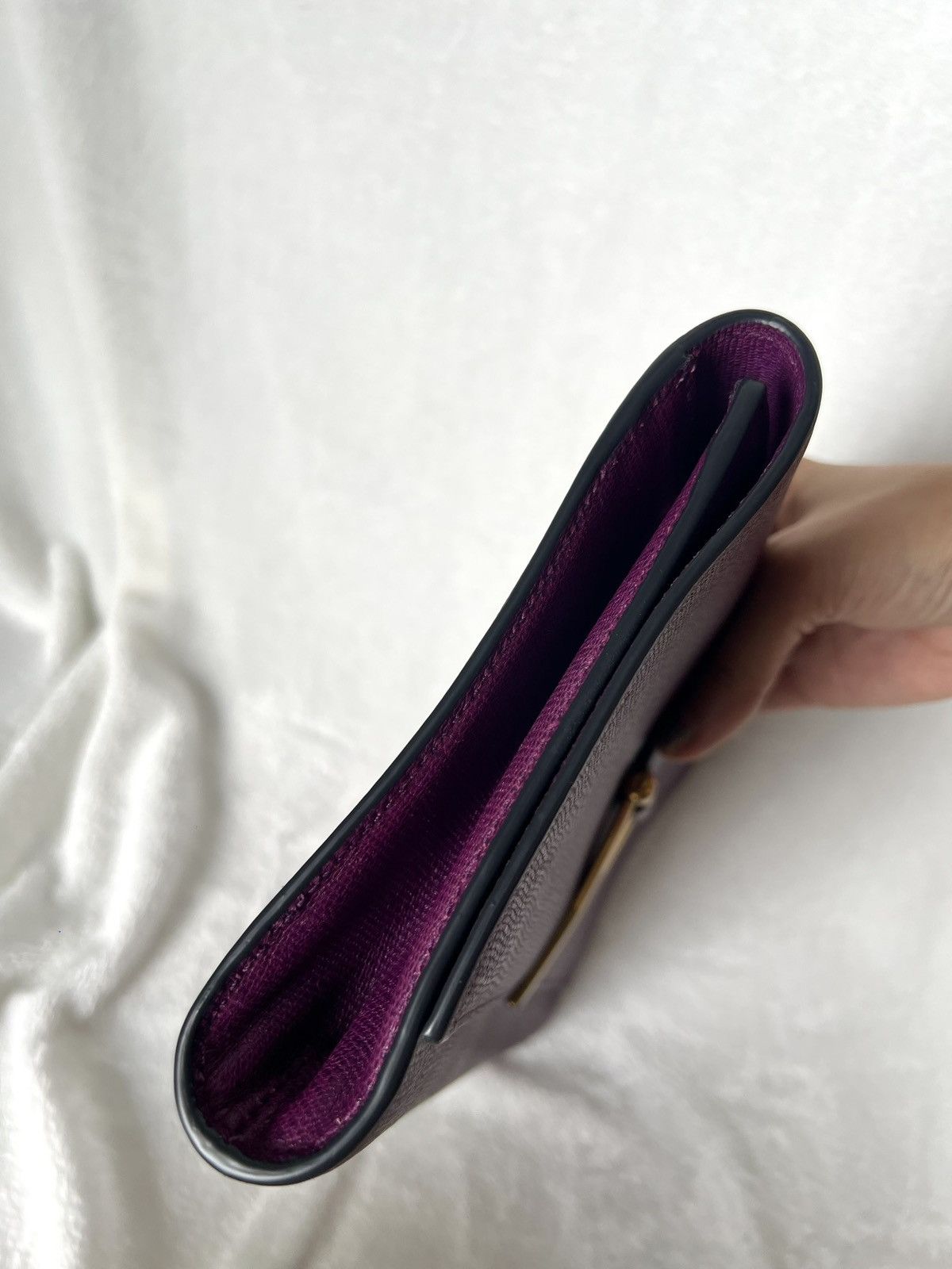 Yves Saint Laurent Saint Laurent Chyc Clutch – Purple Size ONE SIZE - 7 Thumbnail