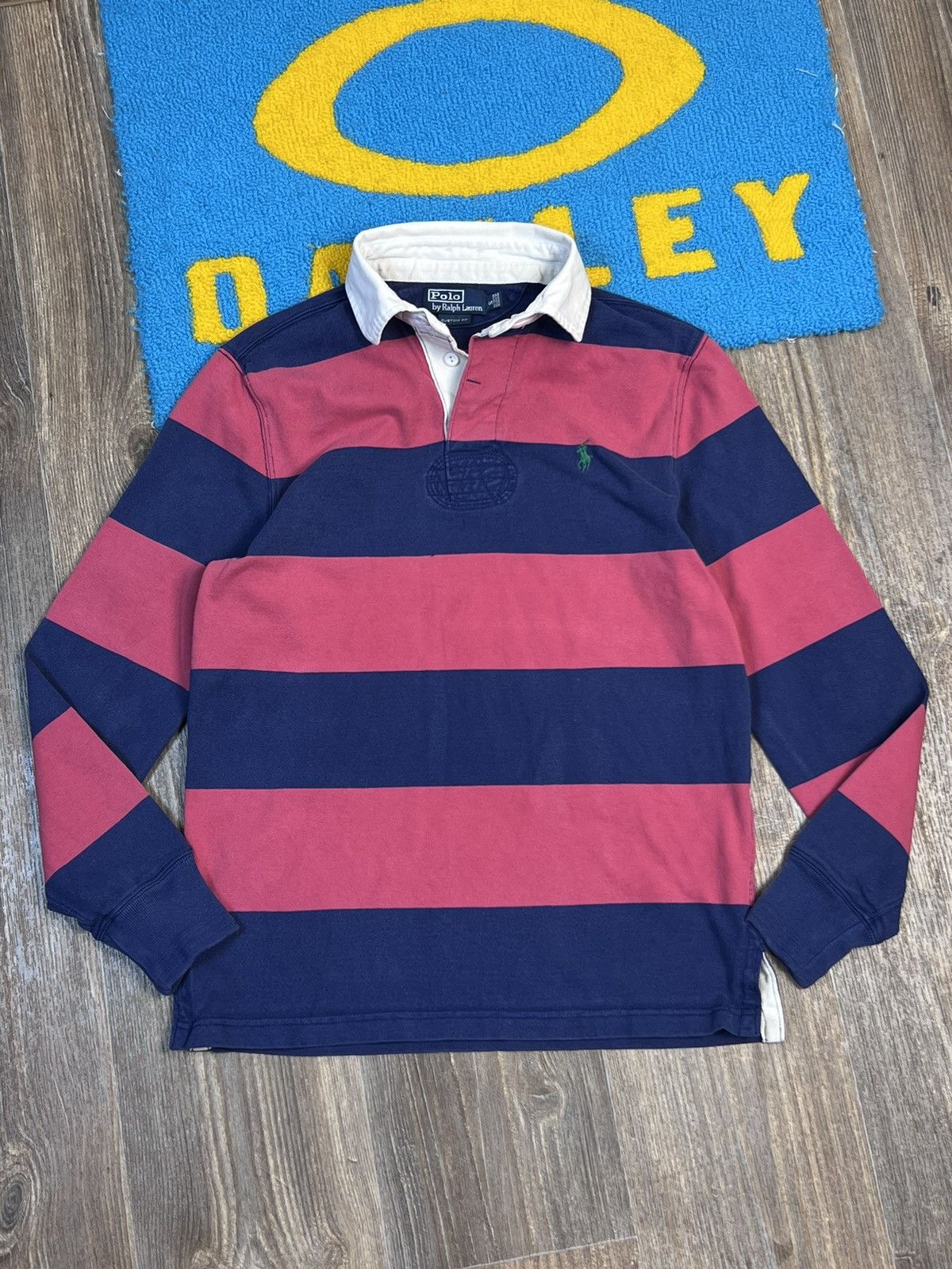 Polo Ralph Lauren × Rugby Ralph Lauren × Vintage Vintage Polo Ralph Lauren Rugby Striped polo long sleeve Size US S / EU 44-46 / 1 - 1 Thumbnail