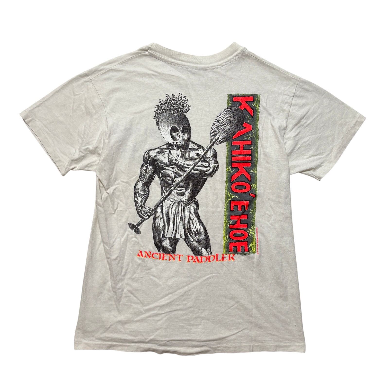 Hanes VTG 80s Hawaiian Strength White Graphic T-Shirt L Size US L / EU 52-54 / 3 - 3 Thumbnail