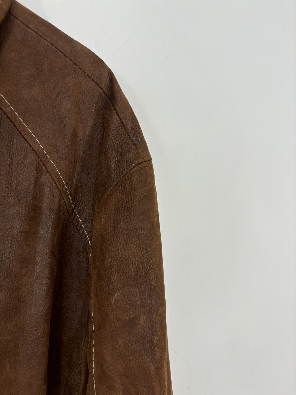Gimo's Gimo’s Nivola Studio Brown Italian Leather Long Coat Jacket Size US L / EU 52-54 / 3 - 11 Thumbnail