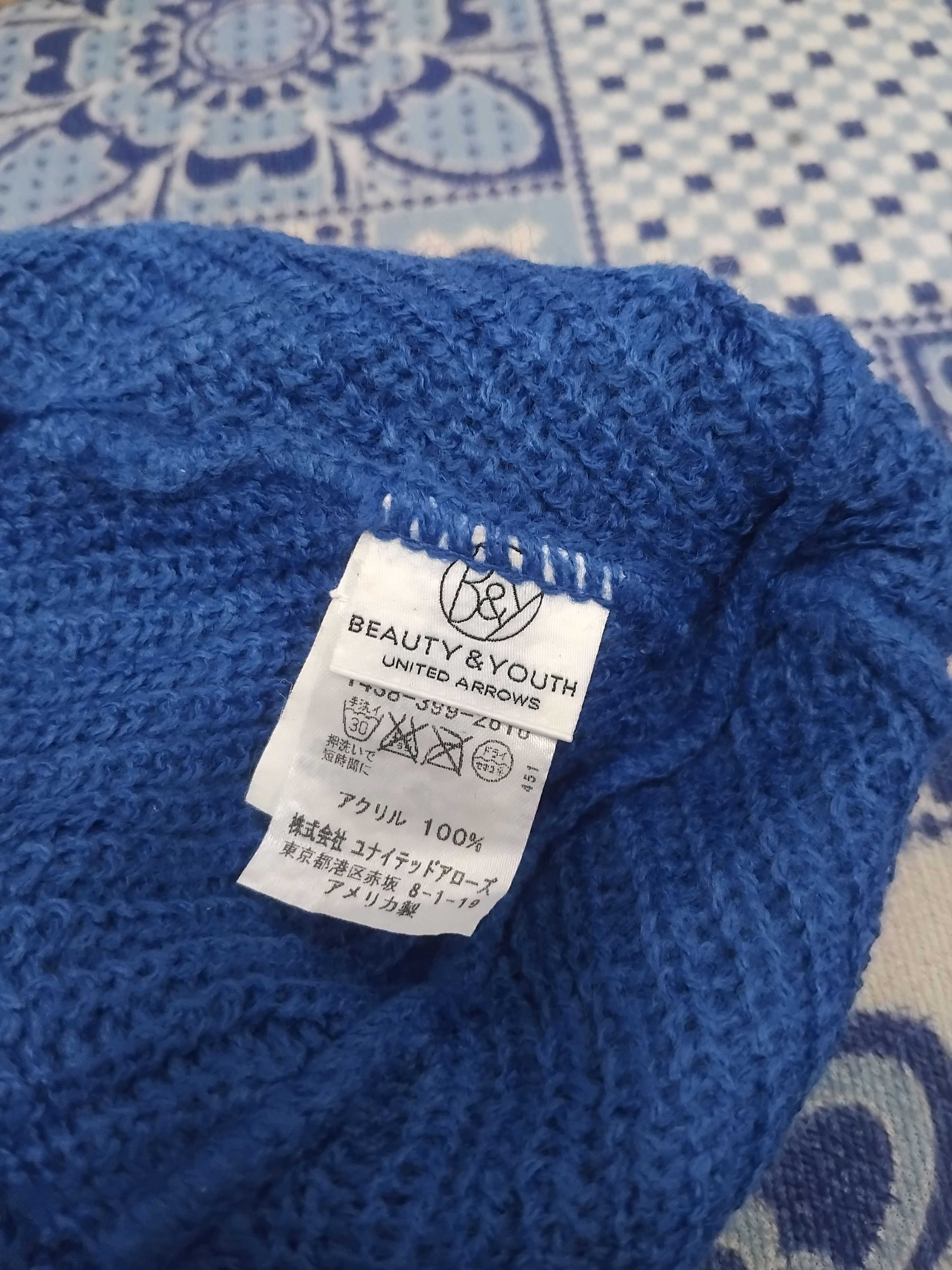 Japanese Brand 💥Made in USA Blue Beanie Size ONE SIZE - 2 Thumbnail