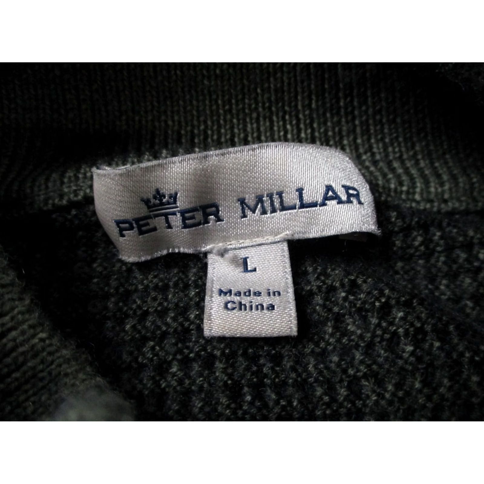 Peter Millar Peter Millar Sweater Men L Green Wool Pullover Golf Grid Textured Preppy Stretch Size US L / EU 52-54 / 3 - 6 Thumbnail