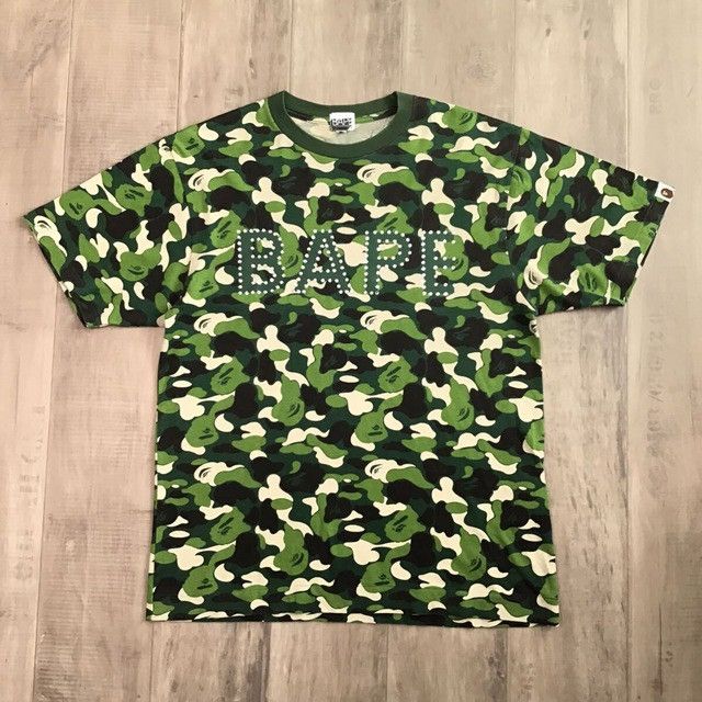 Bape × Nigo × Swarovski Swarovski × BAPE LOGO ABC camo green T-shirt APE NIGO Size US M / EU 48-50 / 2 - 2 Thumbnail