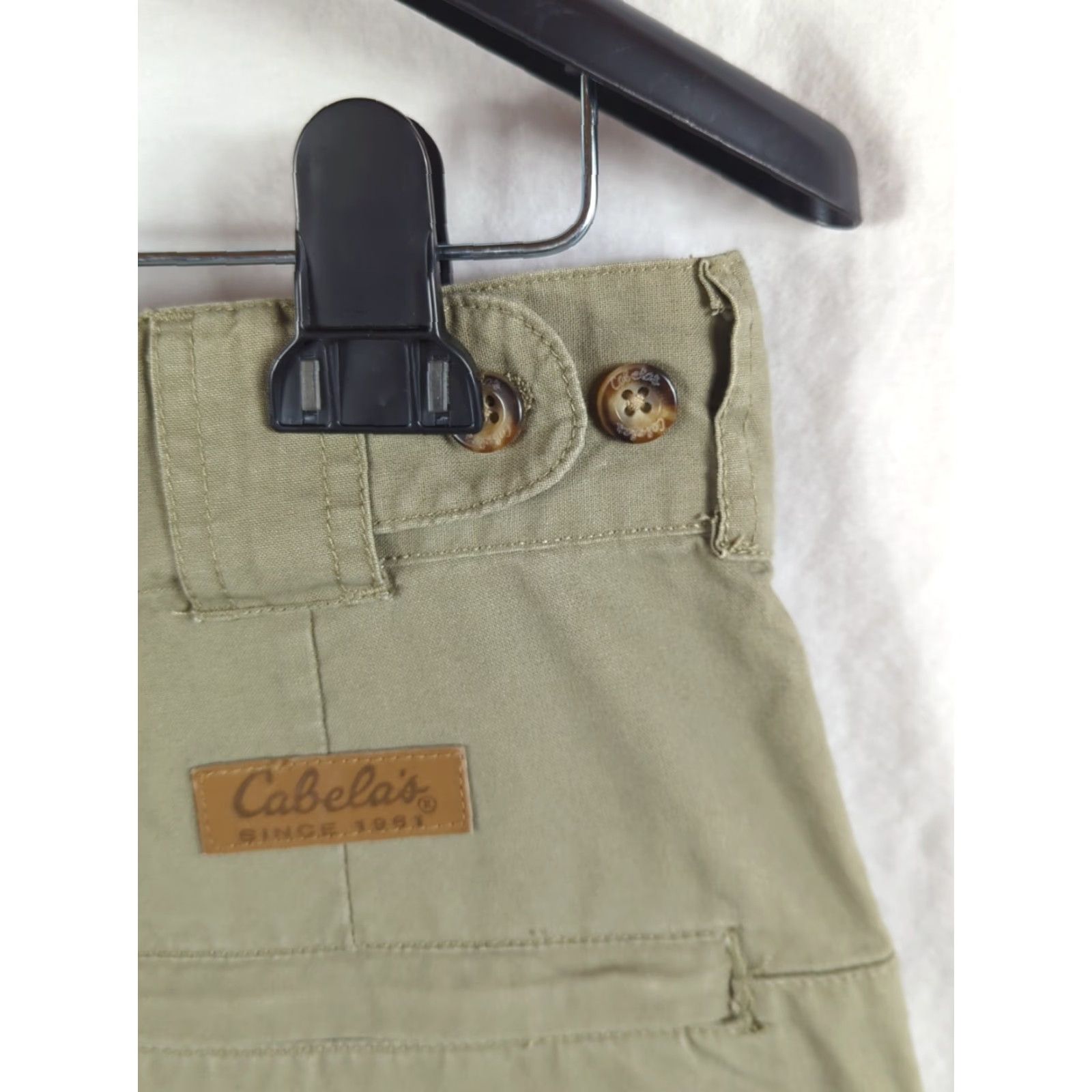 Vintage Cabela's Outdoors Pants Cargo Straight 32 Regular Brown 100% Cotton Canvas Zipper Button Pockets Outdoor Hiking Camping Mens Size US 32 / EU 48 - 3 Thumbnail