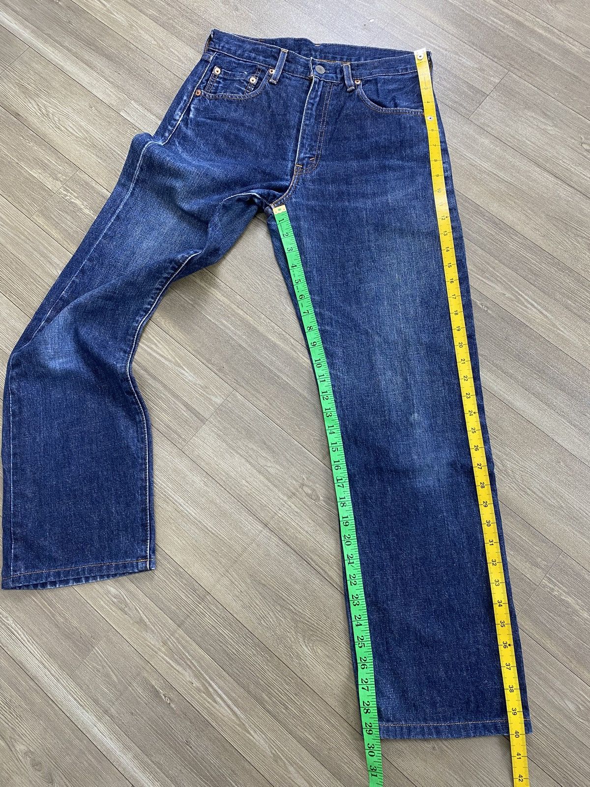 Levi's Vintage Levis 502XX 30x36 Selvedge Straight Fit Blue Jeans Size US 30 / EU 46 - 18 Thumbnail