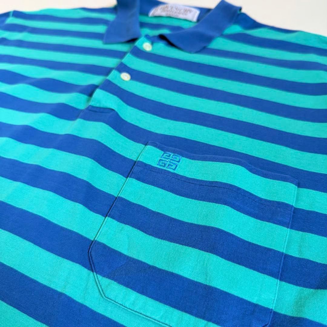 Givenchy GIVENCHY 1980s Striped Short Sleeve Polo Shirt Size US L / EU 52-54 / 3 - 9 Thumbnail
