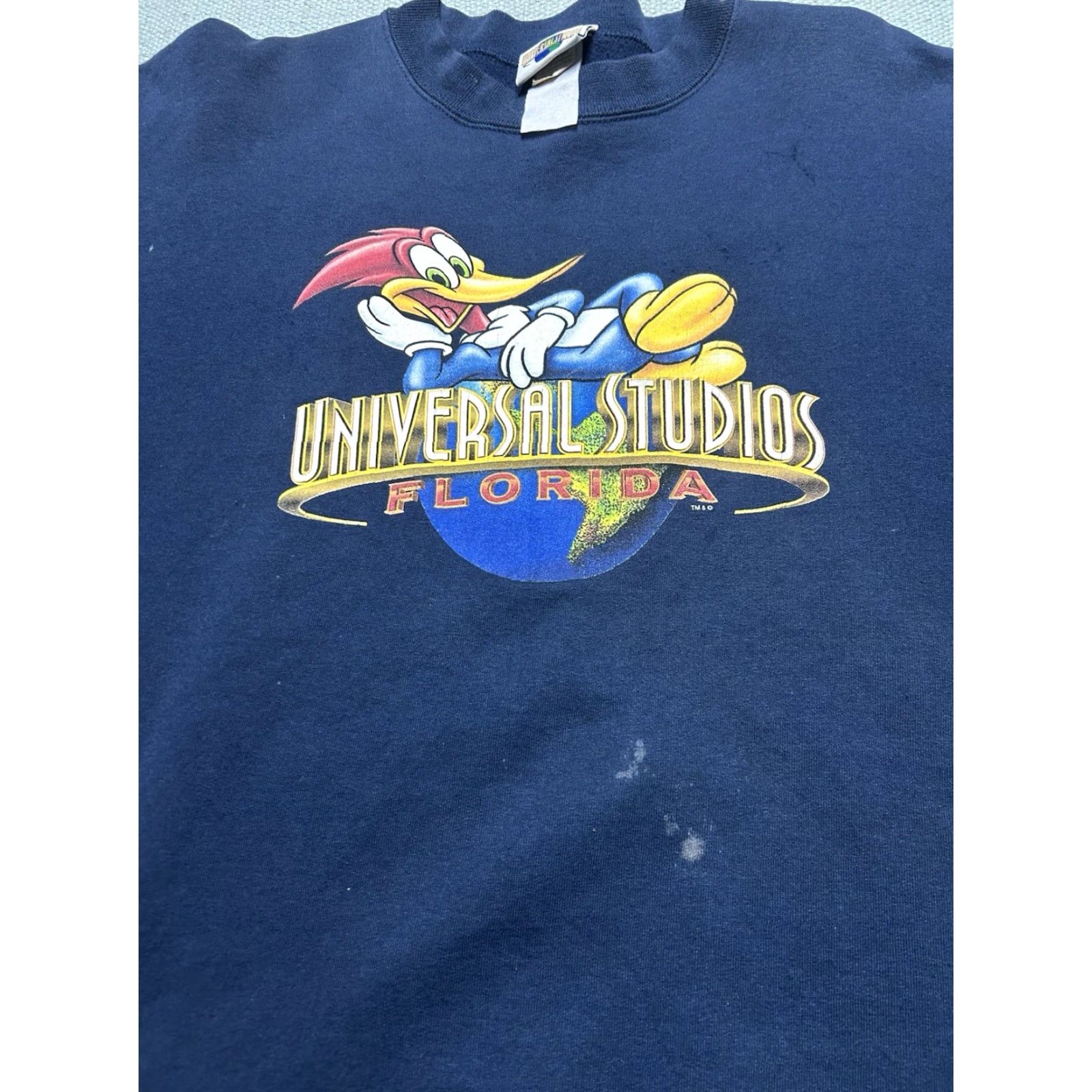 Vintage VINTAGE Sweatshirt Crewneck University Woody Woodpecker Universal Studio Distressed XL Blue Mens Size US XL / EU 56 / 4 - 5 Thumbnail