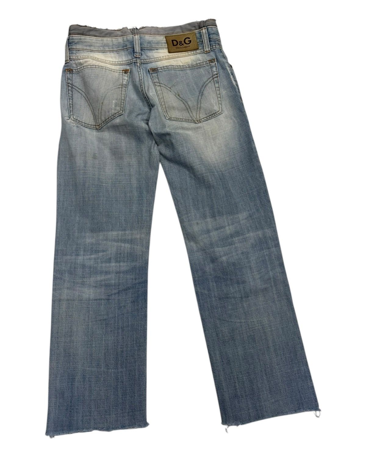 Dolce & Gabbana Dolce & Gabbana Double Waist Thrashed Distressed Denim Jeans Size 30" / US 8 / IT 44 - 4 Thumbnail