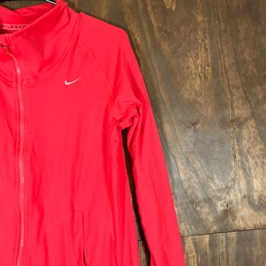 Nike Nike Womens Jacket Red Full Zip Dri Fit Athletic Performance Stretch Large Size L / US 10 / IT 46 - 5 Thumbnail