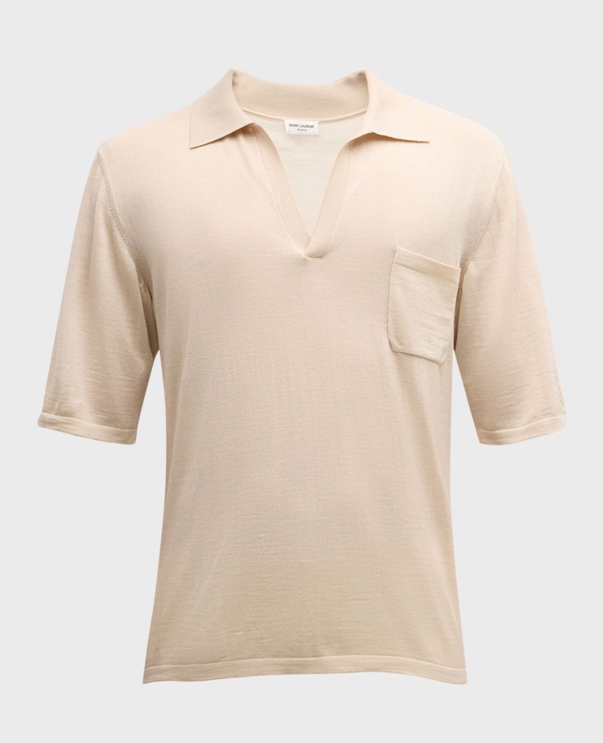 Yves Saint Laurent Johnny-Collar Knit Polo Shirt Size US L / EU 52-54 / 3 - 1 Thumbnail