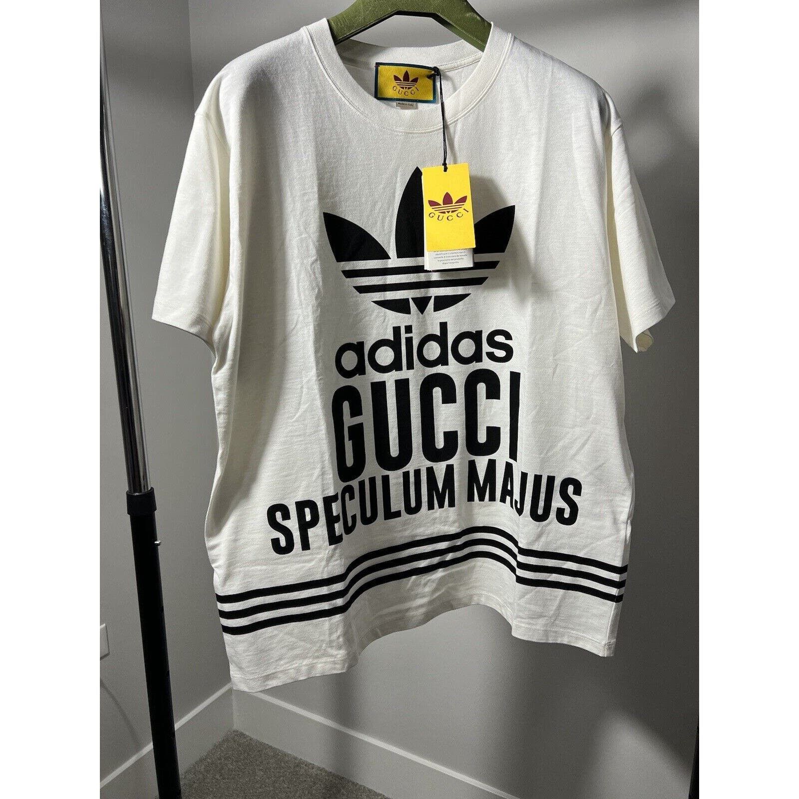 Image of Gucci Adidas T-Shirt Collaboration Short Sleeve White, Women's (Size Small)