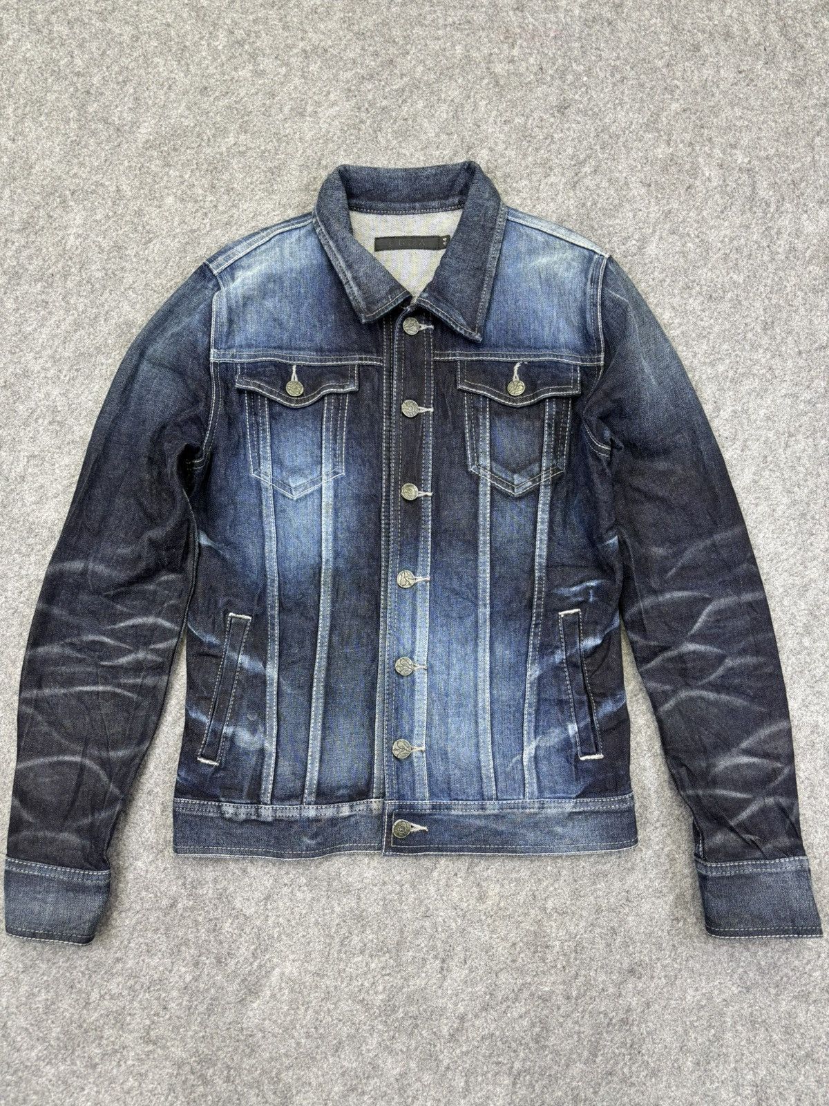 GOSTAR DE FUGA 💥Archival💥Fuga Claw Mark Fades Skinny Trucker Jacket K9 Size US XS / EU 42 / 0 - 16 Thumbnail