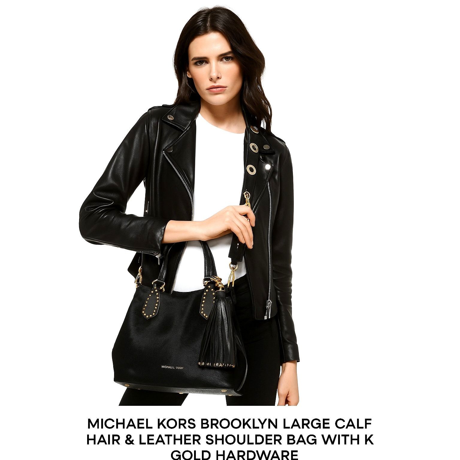 Michael Kors Michael Kors Brooklyn Calf Hair & Leather RARE Statement Bag Size ONE SIZE - 12 Thumbnail