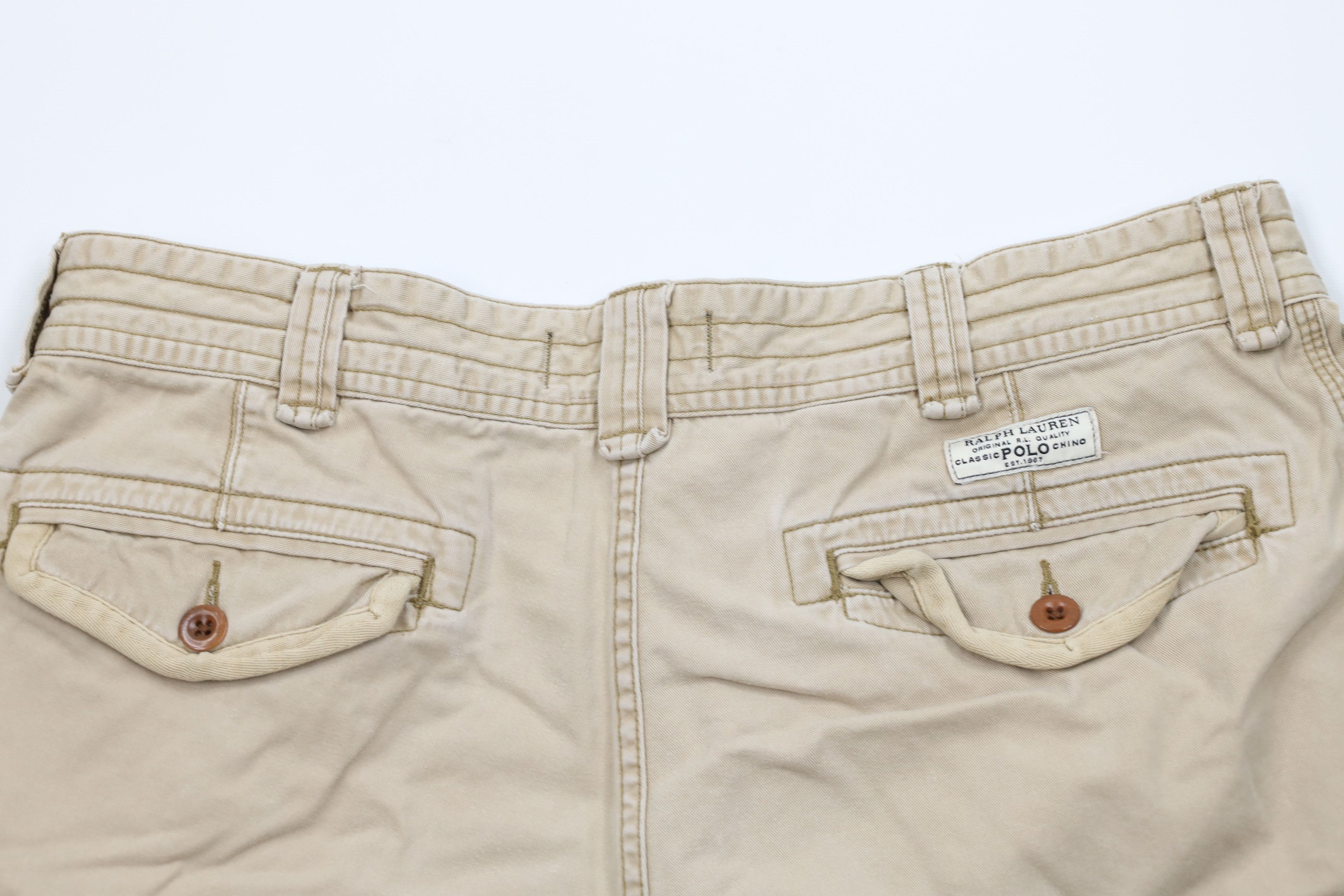 Ralph Lauren Vintage 90s Ralph Lauren Heavyweight Cargo Shorts Cotton Size US 36 / EU 52 - 9 Thumbnail