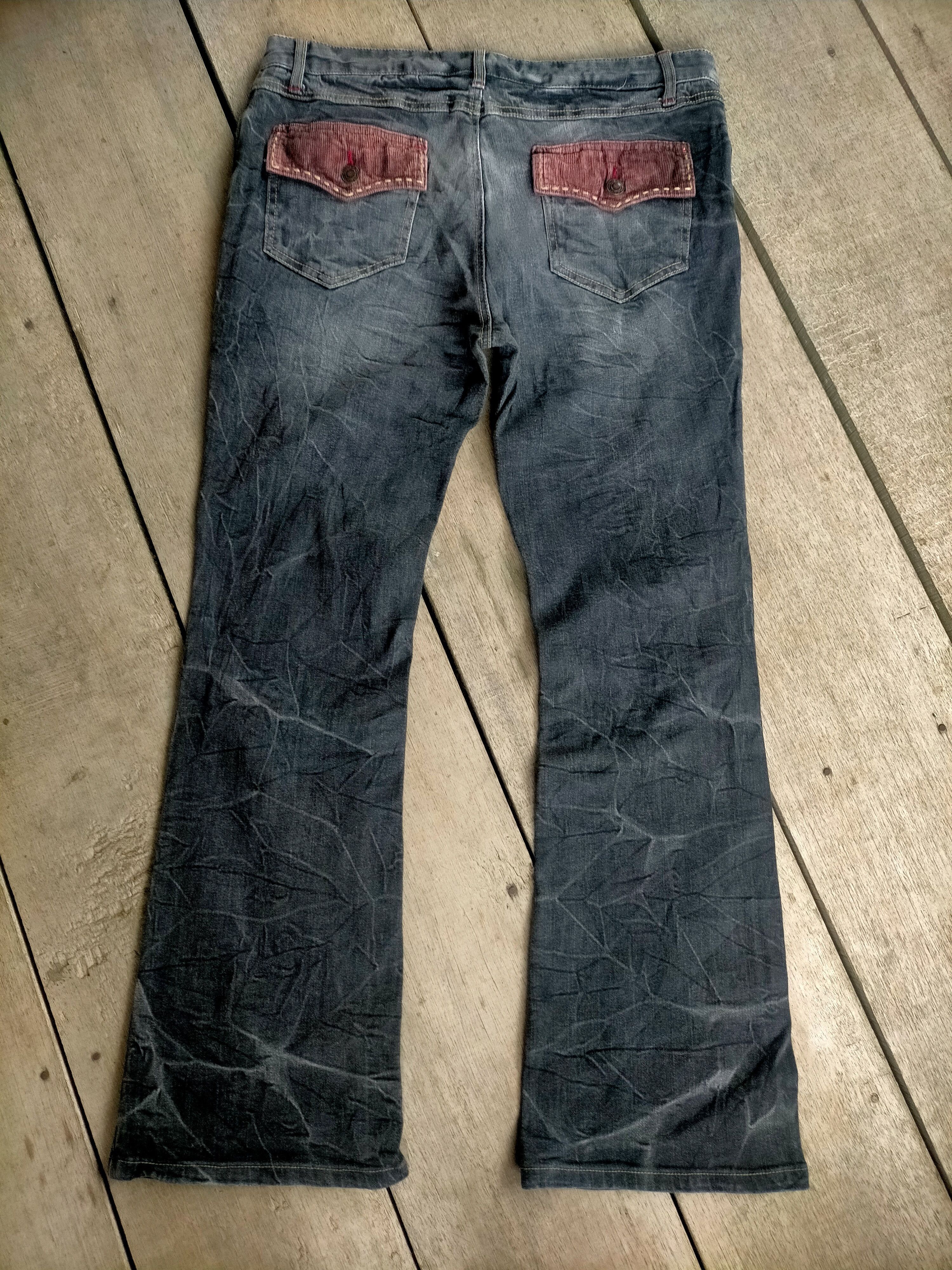 If Six Was Nine × Le Grande Bleu (L.G.B.) × Tornado Mart 🔥 Flare 🔥 Insane Mudwash Distressed Jeans Size US 32 / EU 48 - 4 Thumbnail
