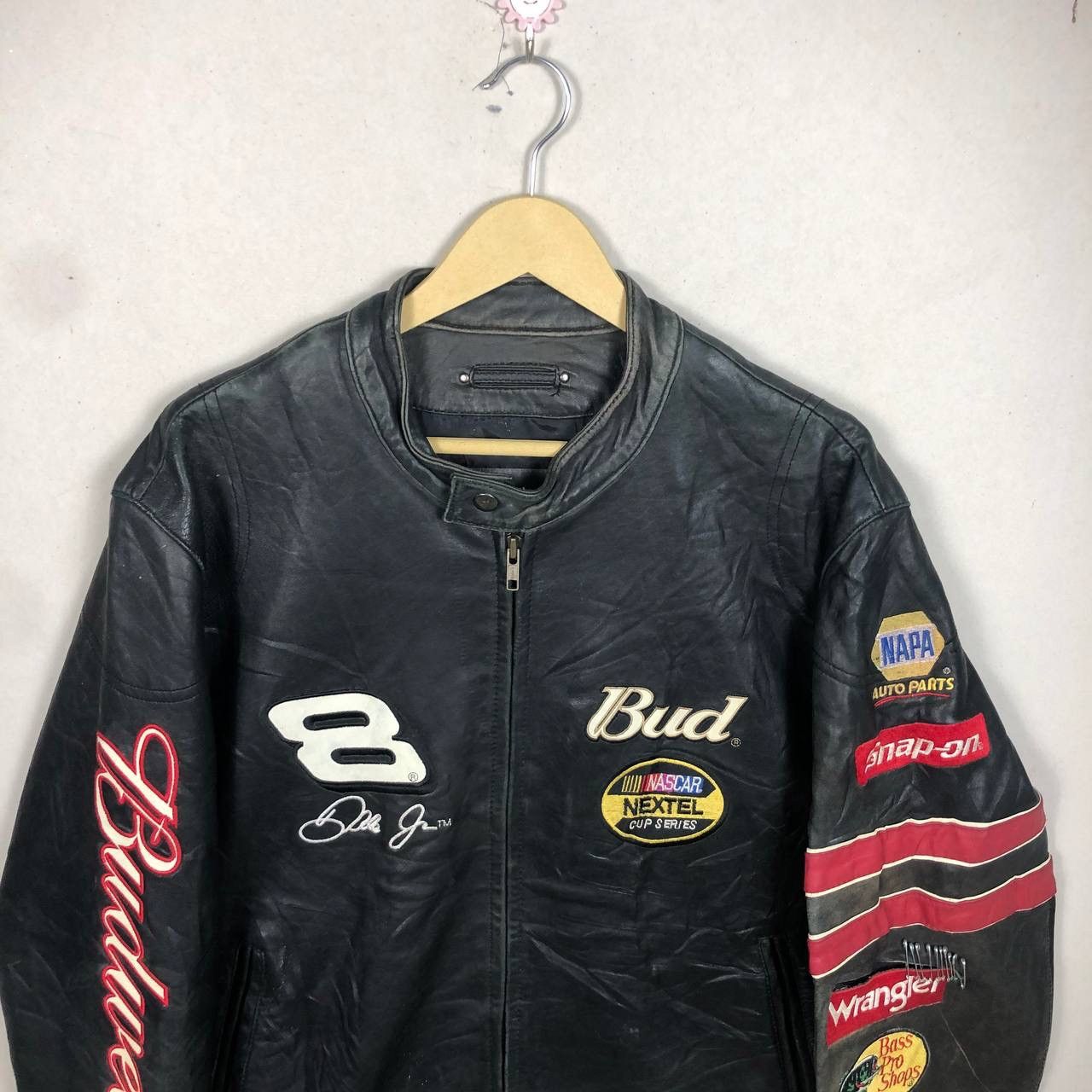 Wilsons Leather Wilson Leather Dale Earnhardt Jr #8 Budweiser Nascar Jacket Size US L / EU 52-54 / 3 - 3 Thumbnail