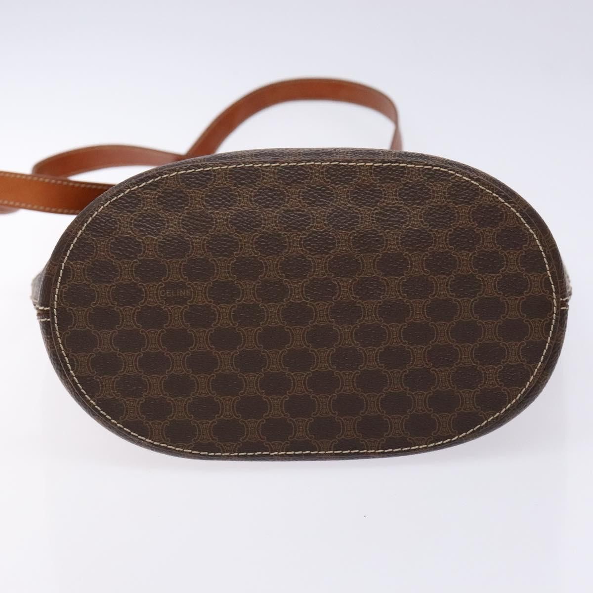 Celine CELINE Macadam Canvas Hand Bag Pvc Leather Brown Gold Size ONE SIZE - 9 Thumbnail