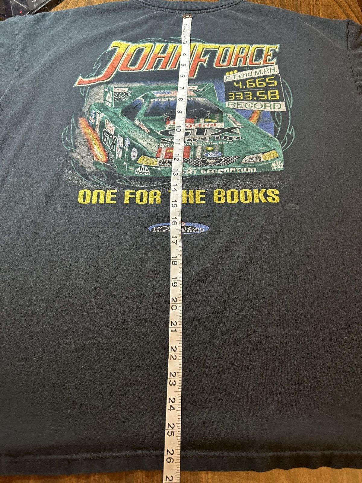 NASCAR 🏁 Distressed Vintage NHRA John Force Racing Tee Size US L / EU 52-54 / 3 - 9 Thumbnail