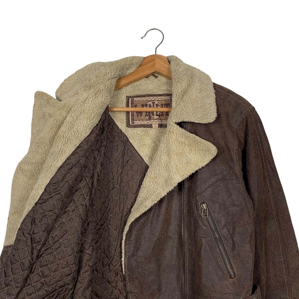 Japanese Brand Vintage Japanese Brand Winlit Shearling Leather Jacket Size US S / EU 44-46 / 1 - 10 Thumbnail