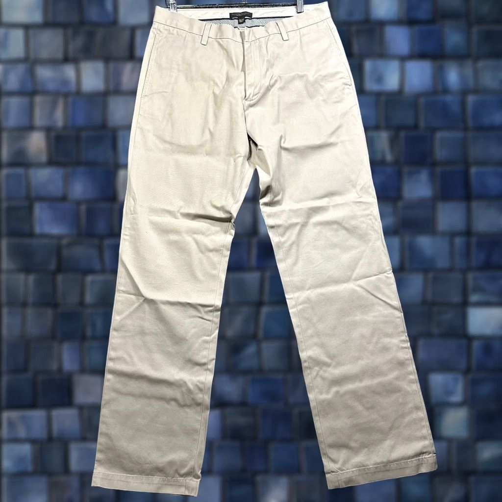 Banana Republic Banana Republic Gavin Chino Pants Men 33 Flat Front Straight Cotton Brown Classic Modern 90s? Size US 33 - 1 Thumbnail